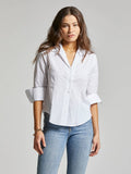 Cotton Button-Up Shirt in White