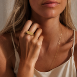 18K Gold Plated Karma Signet Ring