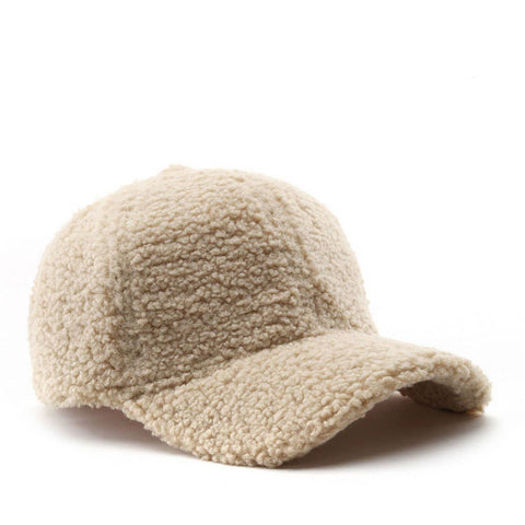 Sherpa Baseball Cap in Cream