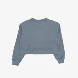 Coastie Crop Crewneck Sweatshirt in Saltwater Blue