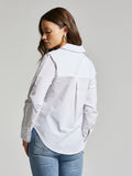 Cotton Button-Up Shirt in White