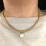18K Gold Plated Single Pearl Necklace