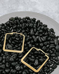 18K Gold Plated Square Hoop Earrings