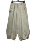 100% Linen Bubble Pants in Sage Green
