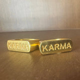 18K Gold Plated Karma Signet Ring