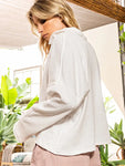 Oversized Long Sleeve Polo