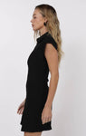 Zip Front Dress in Black