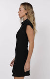 Zip Front Dress in Black