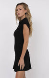 Zip Front Dress in Black