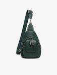 Sling Bag with Flapover Pocket in Brown