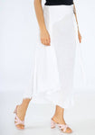 100% Linen Skirt in White