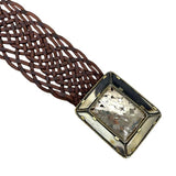 Handmade Leather Belt with Square Buckle