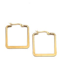 18K Gold Plated Square Hoop Earrings
