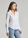 Cotton Button-Up Shirt in White