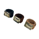 Handmade Leather Belt with Square Buckle