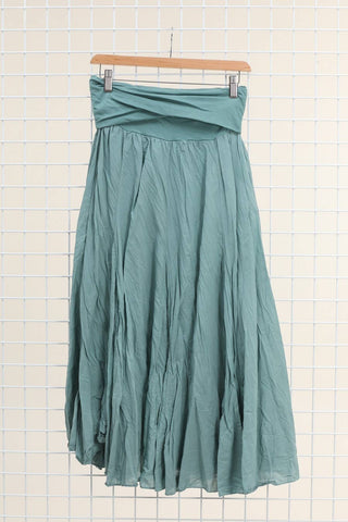 100% Cotton Skirt in Celadon