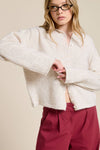 Button Down Cardigan in Chocolate