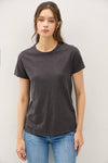 Garment Dyed Slub Tee in Greige