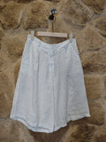 100% Linen Bermuda Shorts in Brown