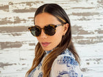Vintage Inspired Round Sunglasses in Antique Tortoise