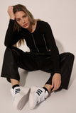 Black Cropped Knit Long Sleeve