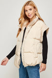 Cream Puffer Vest