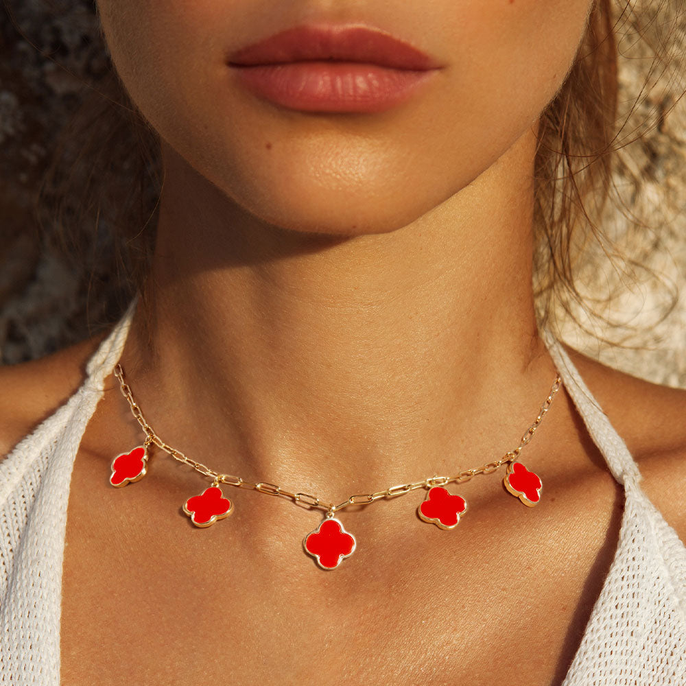Quatrefoil Station Necklace Quatrefoil Station Necklace