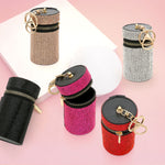 Bling Cylinder Soft Case Lipstick Bag/Keychain