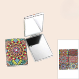 Glittered Cosmetic Mirrors with Mandala Pattern Print
