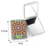 Glittered Cosmetic Mirrors with Mandala Pattern Print