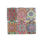 Glittered Cosmetic Mirrors with Mandala Pattern Print
