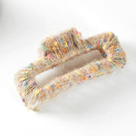 Wrapped Colorful Thread Rectangle Hair Claw Clip