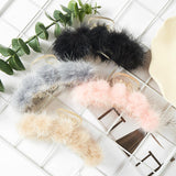 Faux Fur Pom Pom Hair Claw Clip