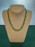 Seed Bead Necklace in Lime