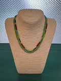 Seed Bead Necklace in Lime