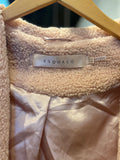 Pre-loved ESQUALO Blush Pink Faux Teddy Double-Breasted Coat