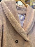 Pre-loved ESQUALO Blush Pink Faux Teddy Double-Breasted Coat