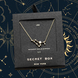 14K Gold Dipped CZ Zodiac Sign Pendant Necklace
