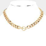 Metal Chain Toggle Necklace