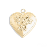 Stainless Steel Necklace with 18K Gold PVD Coated Rose Heart Locket