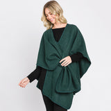 Solid Pull Through Interlock Wrap Poncho