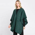Solid Pull Through Interlock Wrap Poncho