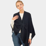 Solid Knit Pull Through Cape Poncho