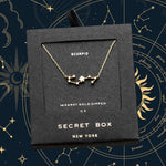 14K Gold Dipped CZ Zodiac Sign Pendant Necklace