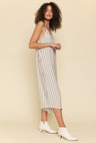 Silk Linen Stripe Jumpsuit