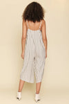 Silk Linen Stripe Jumpsuit