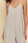 Silk Linen Stripe Jumpsuit