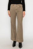 High Rise Stretchy Flare Jeans in Beige
