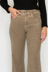 High Rise Stretchy Flare Jeans in Beige