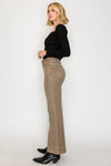 High Rise Stretchy Flare Jeans in Beige